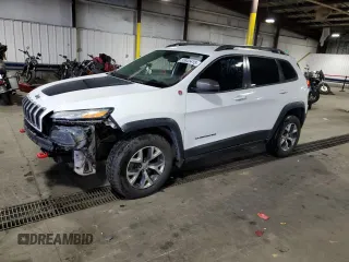 2016 Jeep Cherokee Trailhawk z VIN 1C4PJMBS8GW166629, wystawiony jako Copart lot #55845415 z przebiegiem 122 290 mil mil oraz Szkoda całkowita • Salvage title. Historia ofert i sprzedaży dostępna na DreamBid. Obrazek 1.