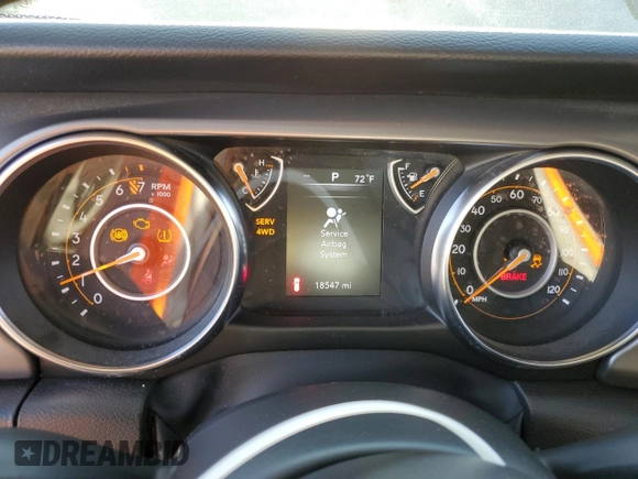 2022 Jeep Wrangler Unlimited Sport S with VIN 1C4HJXDG2NW196267, listed as a Copart auction lot 52739885 with 18,547 mi miles and Salvage Title. Bid and sale history available at carsss.com. Image 9.