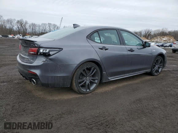 2020 Acura TLX w/A-Spec Pkg with VIN 19UUB3F6XLA002864, listed as a Copart auction lot 45631205 with 59,013 mi miles and Salvage Title. Bid and sale history available at carsss.com. Image 3.