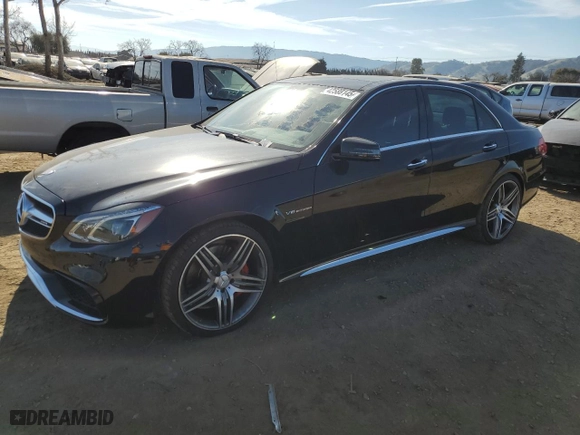 2015 Mercedes-Benz E-Class E 63 AMG S-Model with VIN WDDHF7GB8FB152189, listed as a Copart auction lot 42588145 with 46,885 mi miles and Salvage Title. Bid and sale history available at carsss.com. Image 1.