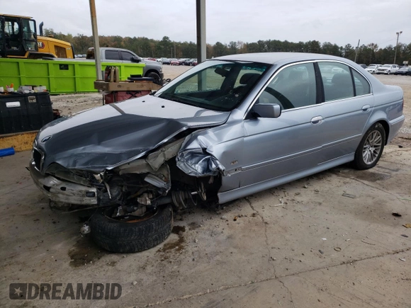2002 BMW 5 Series 530iA with VIN WBADT63422CH88985, listed as a Copart auction lot 79053174 with 0 mi miles and Salvage Title. Bid and sale history available at carsss.com. Image 1.