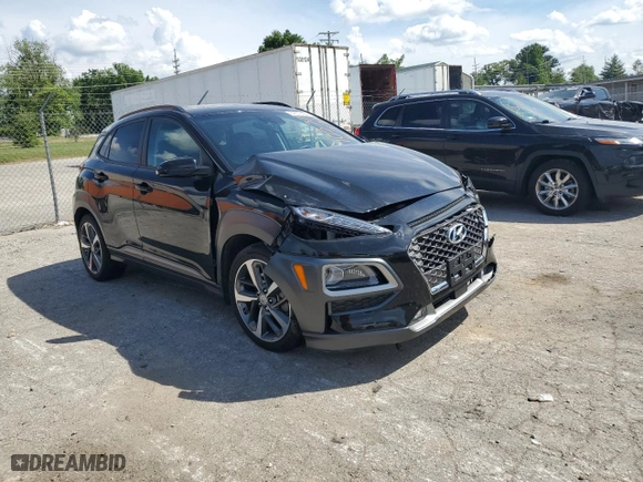 2021 Hyundai Kona Ultimate with VIN KM8K5CA54MU643998, listed as a Copart auction lot 59370584 with 33,087 mi miles and Salvage Title. Bid and sale history available at carsss.com. Image 4.