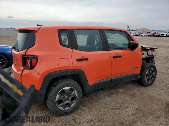 2015 Jeep Renegade Sport with VIN ZACCJBAT3FPC23361, listed as a Copart auction lot 55310505 with 125,468 mi miles and Salvage Title. Bid and sale history available at DreamBid. Image 3.
