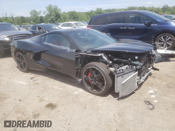 2021 Chevrolet Corvette 2LT with VIN 1G1YB2D48M5115825, listed as a Copart auction lot 59955344 with 8,708 mi miles and Salvage Title. Bid and sale history available at carsss.com. Image 4.