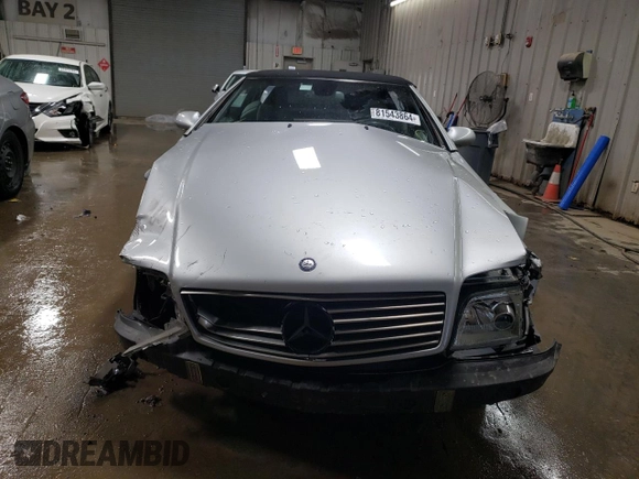 1999 Mercedes-Benz SL-Class with VIN WDBFA68F0XF180251, listed as a Copart auction lot 81543864 with 136,234 mi miles and Salvage Title. Bid and sale history available at carsss.com. Image 5.