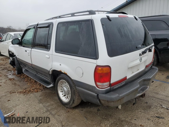 2000 Mercury Mountaineer with VIN 4M2ZU86P4YUJ26343, listed as a Copart auction lot 86396084 with 187,140 mi miles and Salvage title. Bid and sale history available at DreamBid. Image 2.