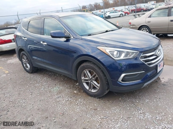 2018 Hyundai Santa Fe Sport 2.4L with VIN 5XYZTDLBXJG569419, listed as a IAAI auction lot 40938170 with 133,525 mi miles. Bid and sale history available at carsss.com. Image 1.
