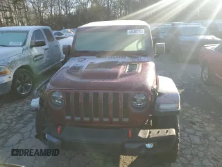 2021 Jeep Wrangler Unlimited Rubicon with VIN 1C4HJXFN7MW576196, listed as a Copart auction lot 44806285 with 47,312 mi miles and Salvage Title. Bid and sale history available at DreamBid. Image 5.