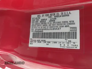 1990 Ford Thunderbird with VIN 1FAPP64R0LH184437, listed as a IAAI auction lot 41805675 with 88,399 mi miles and . Bid and sale history available at DreamBid. Image 9.