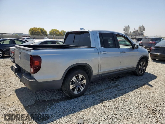 2019 Honda Ridgeline RTL with VIN 5FPYK2F55KB003581, listed as a Copart auction lot 61231815 with 77,166 mi miles and Salvage title. Bid and sale history available at DreamBid. Image 3.