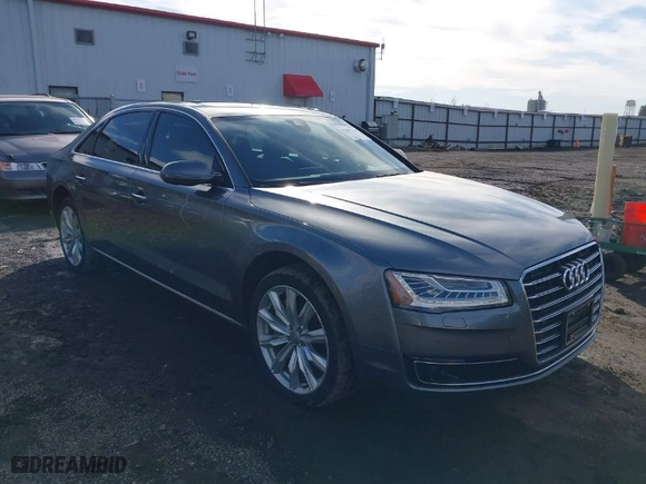 2016 Audi A8 L 3.0T with VIN WAU34AFD0GN005520, listed as a IAAI auction lot 41689248 with 76,150 mi miles. Bid and sale history available at carsss.com. Image 1.