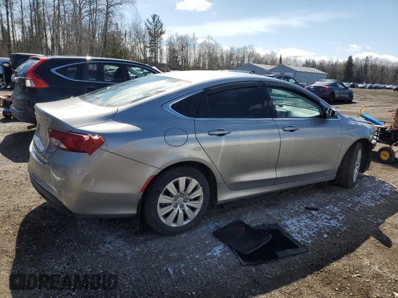 2016 Chrysler 200 LX with VIN 1C3CCCFB0GN114368, listed as a Copart auction lot 49909185 with 168,931 mi miles and Salvage Title. Bid and sale history available at carsss.com. Image 3.