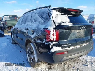 2023 Kia Sorento X-Line EX with VIN 5XYRHDLF5PG245517, listed as a IAAI auction lot 41596305 with 6,946 mi miles. Bid and sale history available at carsss.com. Image 3.