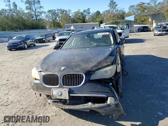 2011 BMW 7 Series 740Li with VIN WBAKB4C5XBC574198, listed as a Copart auction lot 81507884 with 158,437 mi miles and Salvage title. Bid and sale history available at DreamBid. Image 10.