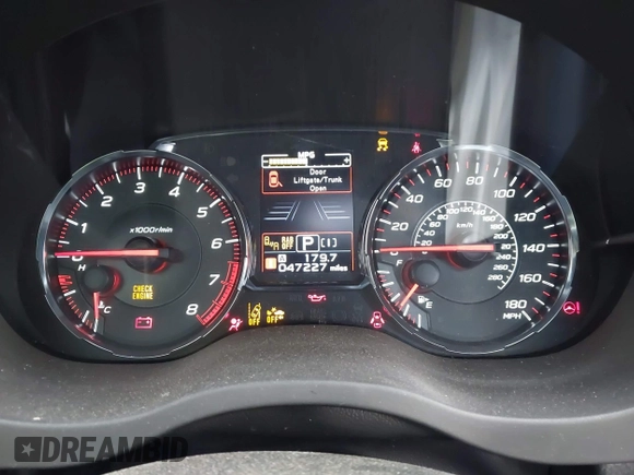 2021 Subaru WRX Limited with VIN JF1VA1P66M8805081, listed as a IAAI auction lot 41925120 with 47,227 mi miles and . Bid and sale history available at DreamBid. Image 7.