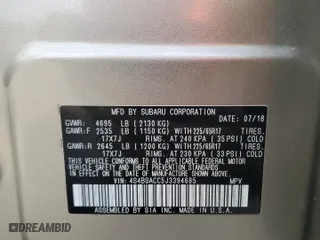 2018 Subaru Outback Premium with VIN 4S4BSACC5J3394685, listed as a Copart auction lot 50527295 with 57,272 mi miles and Salvage Title. Bid and sale history available at carsss.com. Image 12.