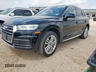 2018 Audi Q5 Premium Plus with VIN WA1BNAFY9J2076152, listed as a Copart auction lot 60756295 with 107,862 mi miles and Salvage title. Bid and sale history available at DreamBid. Image 1.