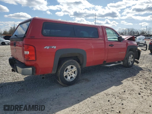 2008 Chevrolet Silverado 1500 Work Truck with VIN 1GCEK14X38Z198318, listed as a Copart auction lot 52226735 with 158,959 mi miles and Salvage Title. Bid and sale history available at carsss.com. Image 3.