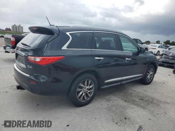 2014 Infiniti QX60 с VIN 5N1AL0MN6EC554419, выставлен на аукционе Copart как лот 60925225 с пробегом 104 621 миль миль и Чистый • Clean title. История ставок и продаж доступна на DreamBid. Изображение 3.