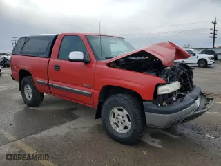 2002 Chevrolet Silverado 1500 LS with VIN 1GCEK14V62Z120296, listed as a Copart auction lot 80434704 with 0 mi miles and Salvage Title. Bid and sale history available at carsss.com. Image 4.