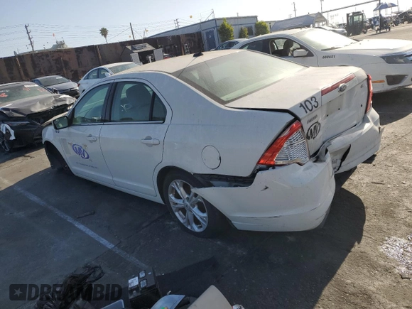 2012 Ford Fusion SE with VIN 3FAHP0HA7CR174234, listed as a Copart auction lot 61493185 with Not provided miles and Clean title. Bid and sale history available at DreamBid. Image 2.