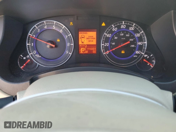 2008 Infiniti EX Journey with VIN JNKAJ09F38M361699, listed as a Copart auction lot 76582944 with 195,003 mi miles and Salvage Title. Bid and sale history available at DreamBid. Image 9.
