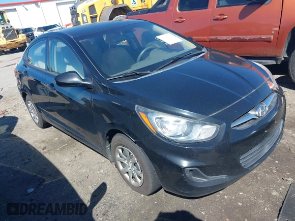 2012 Hyundai Accent GLS with VIN KMHCT4AE3CU265199, listed as a IAAI auction lot 41826958 with 121,618 mi miles. Bid and sale history available at carsss.com. Image 1.