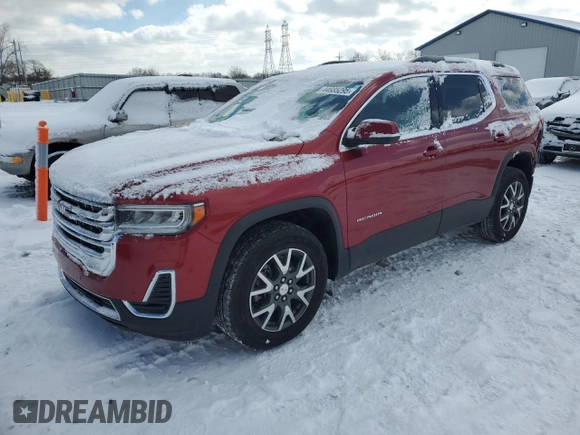 2021 GMC Acadia SLE with VIN 1GKKNKLS5MZ199328, listed as a Copart auction lot 44685295 with 34,622 mi miles and Salvage Title. Bid and sale history available at DreamBid. Image 1.