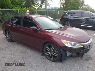 2016 Honda Accord Sport with VIN 1HGCR2F56GA027002, listed as a IAAI auction lot 42589655 with 82,777 mi miles and . Bid and sale history available at DreamBid. Image 1.