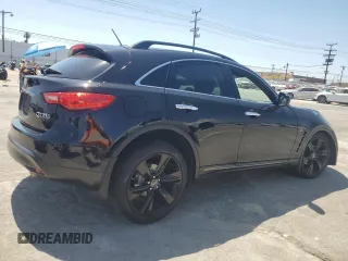 2015 Infiniti QX70 with VIN JN8CS1MU9FM380312, listed as a Copart auction lot 54104005 with 100,678 mi miles and Salvage Title. Bid and sale history available at DreamBid. Image 3.