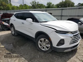 2019 Chevrolet Blazer with VIN 3GNKBBRAXKS668840, listed as a Copart auction lot 58224615 with 57,556 mi miles and Salvage title. Bid and sale history available at DreamBid. Image 4.