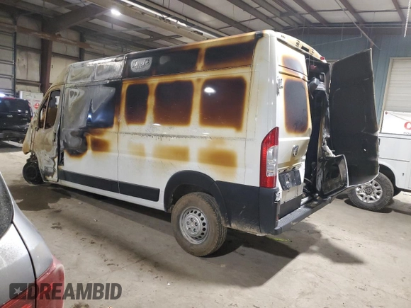 2024 Ram ProMaster Cargo Tradesman with VIN 3C6LRVDGXRE153360, listed as a Copart auction lot 87053644 with Not Provided miles and Salvage Title. Bid and sale history available at DreamBid. Image 2.