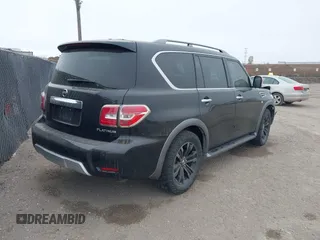 2018 Nissan Armada Platinum with VIN JN8AY2NF8J9333263, listed as a IAAI auction lot 41486915 with 126,536 mi miles. Bid and sale history available at carsss.com. Image 4.
