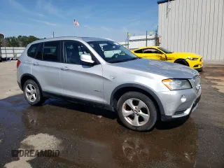 2011 BMW X3 28i with VIN 5UXWX5C50BL708615, listed as a Copart auction lot 46101255 with 132,410 mi miles and Salvage Title. Bid and sale history available at carsss.com. Image 4.