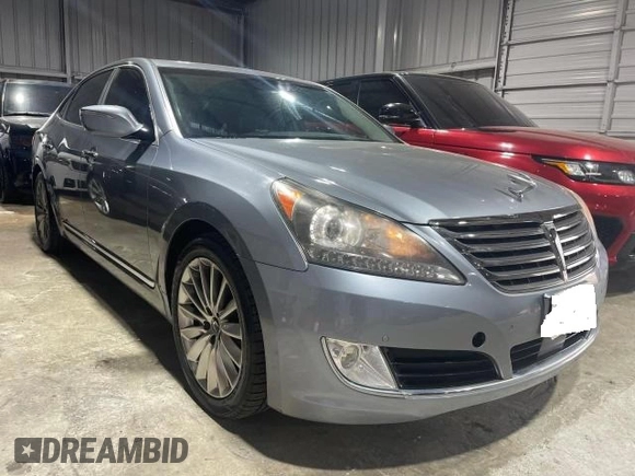 2014 Hyundai Equus Ultimate z VIN KMHGH4JH1EU084232, wystawiony jako Copart lot #48601185 z przebiegiem 145 219 mil mil oraz Szkoda całkowita • Salvage title. Historia ofert i sprzedaży dostępna na DreamBid. Obrazek 1.