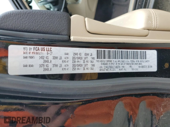 2018 Jeep Grand Cherokee Limited with VIN 1C4RJFBG8JC106374, listed as a Copart auction lot 58212965 with 61,813 mi miles and Salvage title. Bid and sale history available at DreamBid. Image 13.