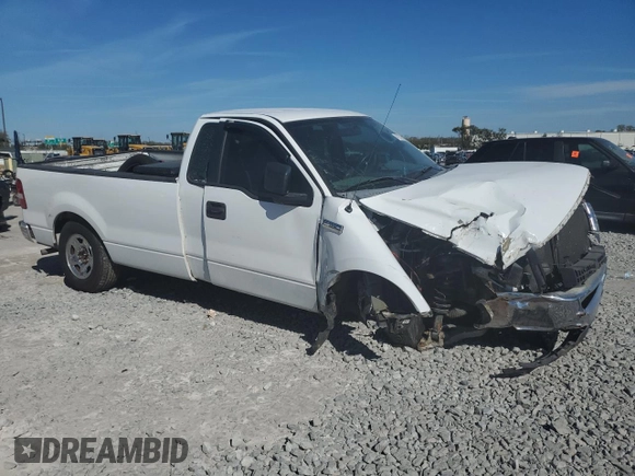 2007 Ford F-150 XL with VIN 1FTRF12287NA61703, listed as a Copart auction lot 47027105 with Not provided miles and Salvage title. Bid and sale history available at DreamBid. Image 4.