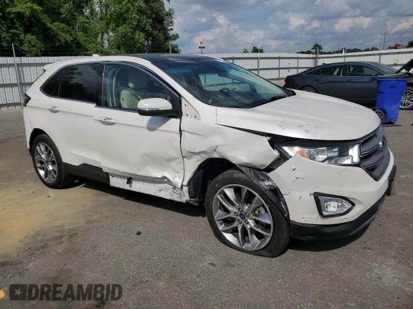 2015 Ford Edge Titanium z VIN 2FMPK4K99FBB84806, wystawiony jako Copart lot #55674085 z przebiegiem 58 442 mil mil oraz Szkoda całkowita • Salvage title. Historia ofert i sprzedaży dostępna na DreamBid. Obrazek 4.