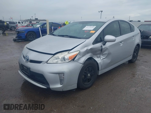 2012 Toyota Prius One with VIN JTDKN3DU6C5444029, listed as a IAAI auction lot 41895206 with 162,843 mi miles. Bid and sale history available at carsss.com. Image 2.