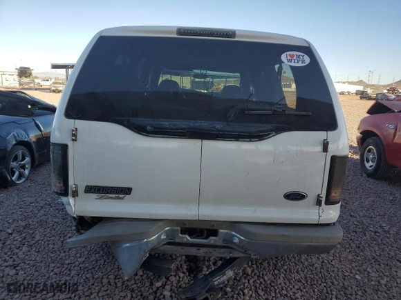 2000 Ford Excursion Limited with VIN 1FMSU43F5YEC51675, listed as a Copart auction lot 87761975 with 297,491 mi miles and Salvage Title. Bid and sale history available at carsss.com. Image 6.
