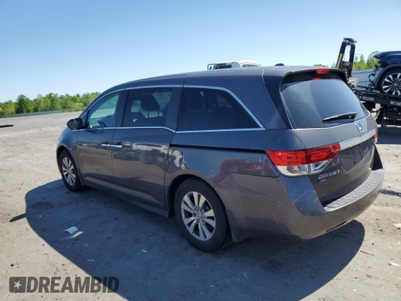 2016 Honda Odyssey EX-L with VIN 5FNRL5H64GB133828, listed as a Copart auction lot 53992655 with 68,905 mi miles and Salvage Title. Bid and sale history available at DreamBid. Image 2.