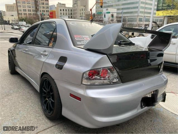 2005 Mitsubishi Lancer Evolution VIII with VIN JA3AH86D85U010182, listed as a Copart auction lot 81148944 with 154,450 mi miles and Clean Title. Bid and sale history available at carsss.com. Image 3.