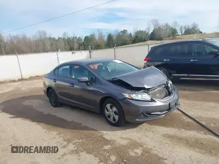 2015 Honda Civic Sedan LX with VIN 19XFB2F5XFE087411, listed as a IAAI auction lot 41741266 with 83,259 mi miles. Bid and sale history available at carsss.com. Image 1.