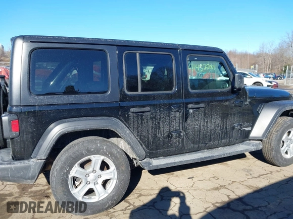 2021 Jeep Wrangler Unlimited Sport Altitude with VIN 1C4HJXDG8MW814044, listed as a IAAI auction lot 41437281 with 54,293 mi miles and . Bid and sale history available at DreamBid. Image 13.