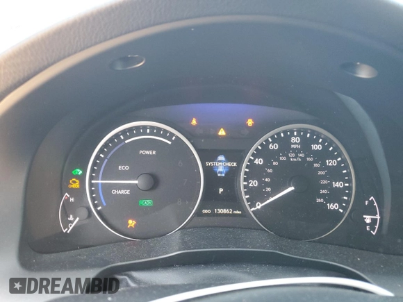 2014 Lexus ES 300h with VIN JTHBW1GG0E2061665, listed as a Copart auction lot 47241175 with 130,862 mi miles and Salvage Title. Bid and sale history available at DreamBid. Image 9.