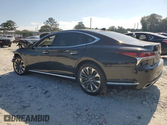 2020 Lexus LS 500 with VIN JTHD51FF8L5012343, listed as a Copart auction lot 75260924 with 26,227 mi miles and Salvage title. Bid and sale history available at DreamBid. Image 2.