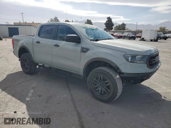 2021 Ford Ranger XL with VIN 1FTER4FH0MLD82079, listed as a Copart auction lot 56927685 with 43,985 mi miles and Salvage title. Bid and sale history available at DreamBid. Image 4.