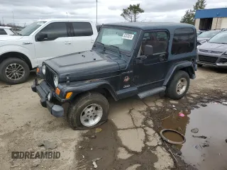 2002 Jeep Wrangler Sahara with VIN 1J4FA59S42P776905, listed as a Copart auction lot 53373015 with 231,915 mi miles and Clean Title. Bid and sale history available at carsss.com. Image 1.