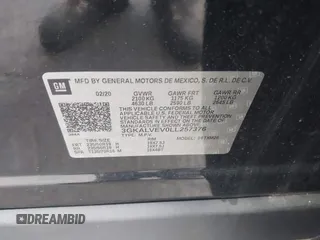 2020 GMC Terrain SLT with VIN 3GKALVEV0LL257376, listed as a IAAI auction lot 42363931 with 96,089 mi miles and . Bid and sale history available at DreamBid. Image 9.