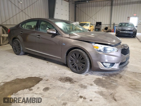 2014 Kia Cadenza Premium with VIN KNALN4D76E5152286, listed as a Copart auction lot 80848754 with 89,719 mi miles and Salvage Title. Bid and sale history available at carsss.com. Image 4.